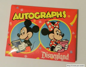 caderno de autógrafo da Disney