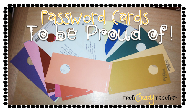 My students' password cards were a hot mess! They were never where they were supposed to be  and looked... well...like a frightful eyesore.  Here's what I did to put some class into my class passwords.