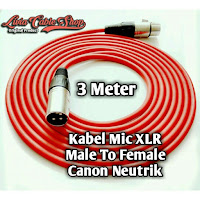 kabel mic 3 meter male to female kabel merah, jack canon neutrik. kabel mic 3 meter male to female kabel merah, jack canon neutrik.