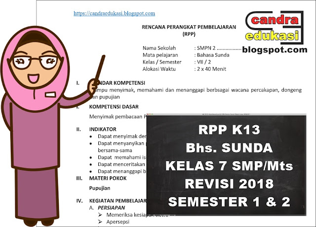 Rpp Daring Bahasa Sunda Smp Kelas 7 8 9