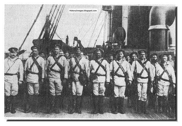 Russian sailors Gunship Rurik