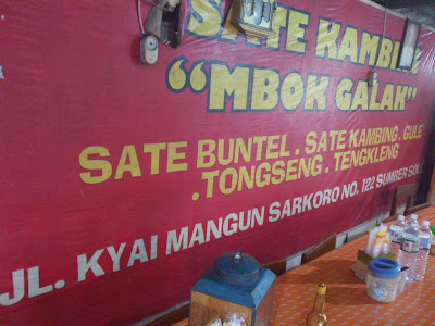 Warung Sate Mbok Galak Kuliner Khas Solo