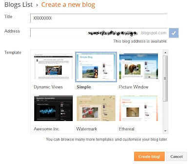 Last step to create a blog
