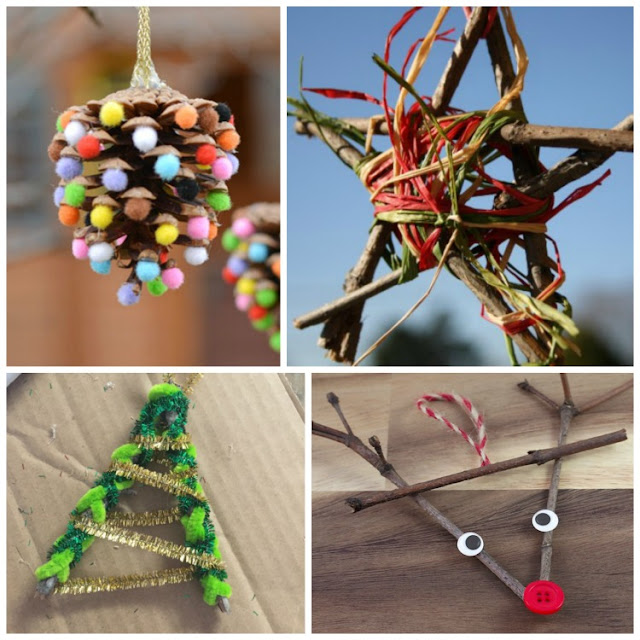 Christmas Nature Crafts For Kids | What Can We Do With Paper And Glue