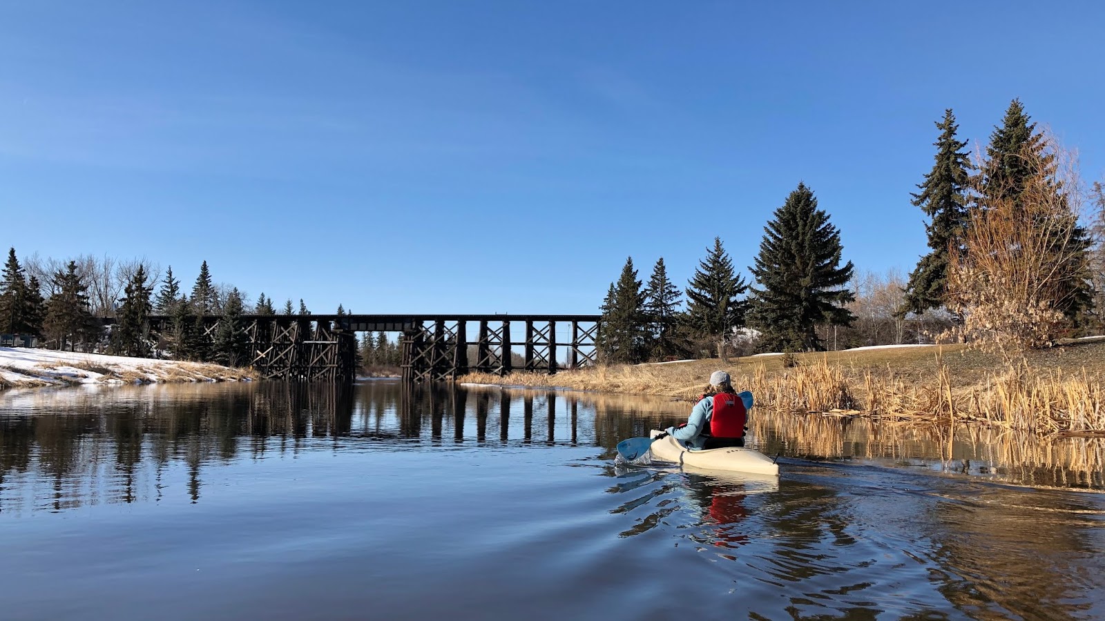 Paddling Near Edmonton, Alberta, Canada Sturgeon River, St. Albert