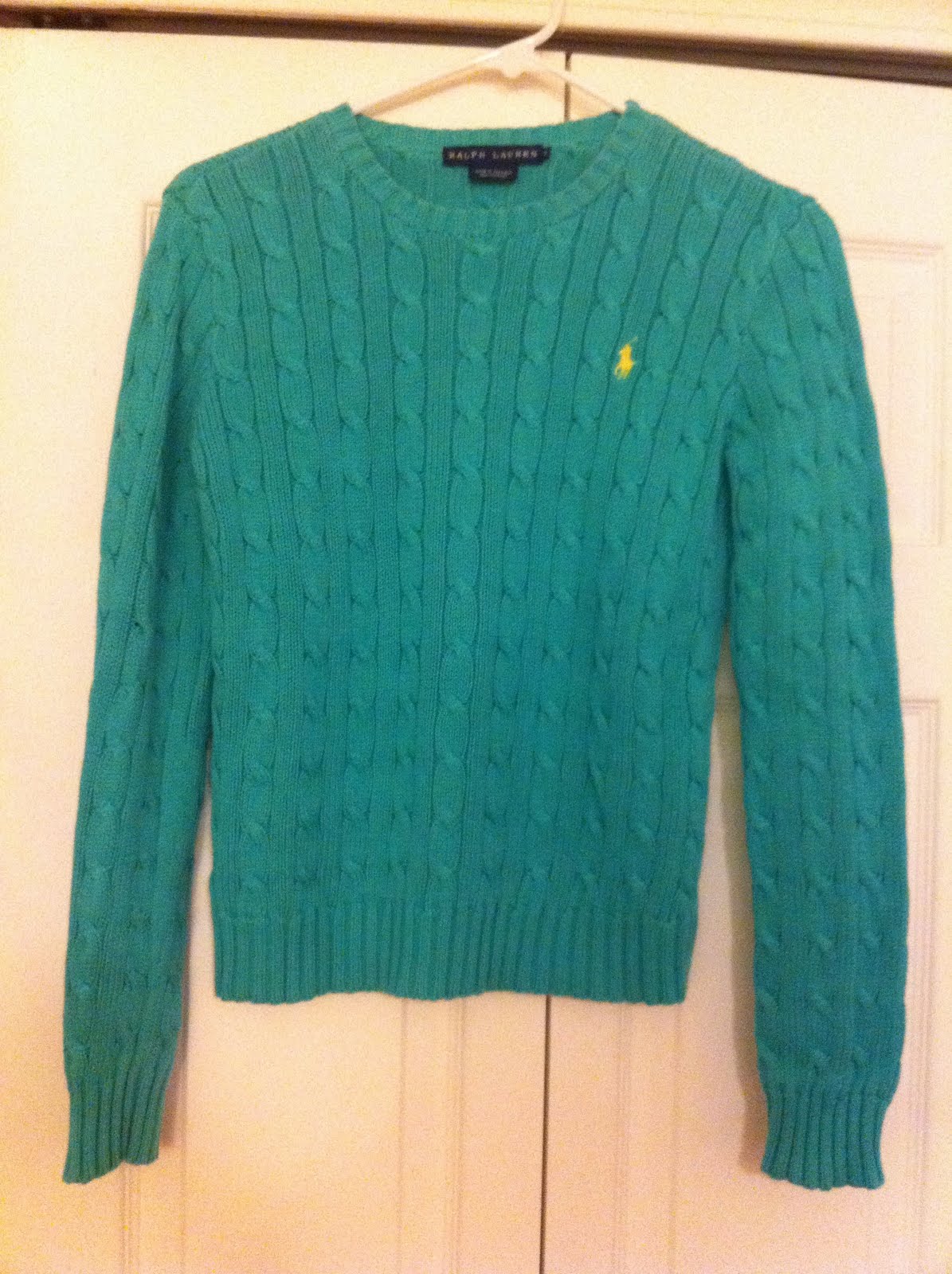 laws of general economy: Ralph Lauren Cable Knit Sweater, XS