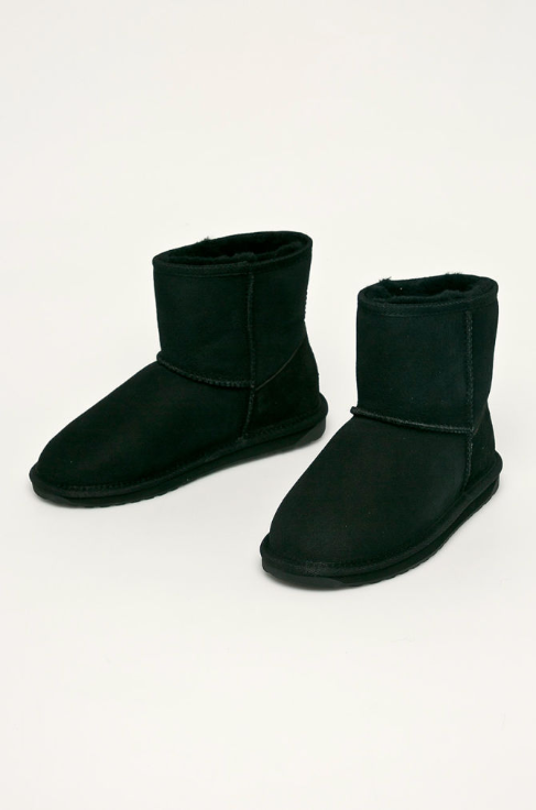 Cizme UGG Emu Australia din piele naturala negre orignale la reducere