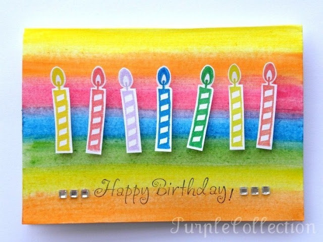 Birthday Cards, hand-coloured card, water colour cards