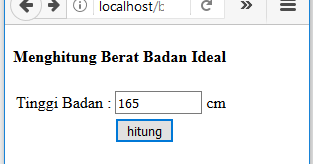 Hitung Berat Badan Ideal menggunakan PHP - Catatan Kuliah