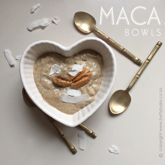 maca, maca bowls, betty bake, dessert, superfood, balancing, easy, recipe, breakfast