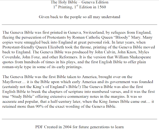 1560 Geneva Bible, 1st Edition Perfect Facsimile Reproduction + BONUS Free Leaf 1560 Geneva Bible, 1st Edition Perfect Facsimile Reproduction + BONUS Free Leaf