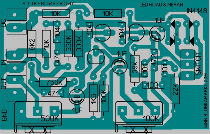 Ide Pcb Efek Gitar, Skema Pcb
