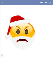 Frowny-Face Santa Emoji