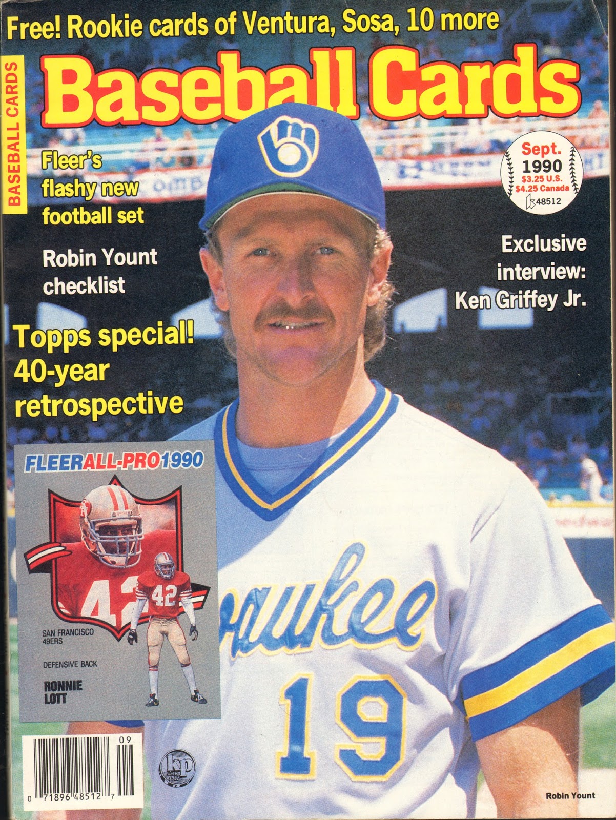 The Yount Collector Baseball Cards Magazine Sept. 1990