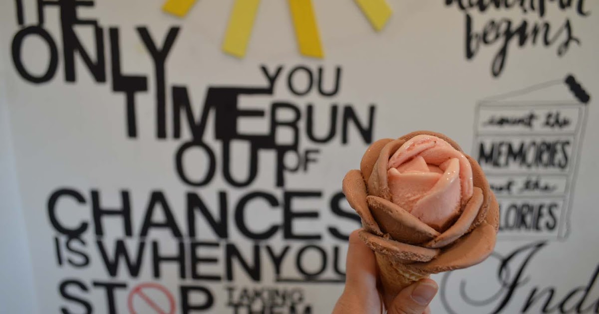 PICKING UP CHICKS WITH EDIBLE ROSES EISWELT GELATO WESTMINSTER