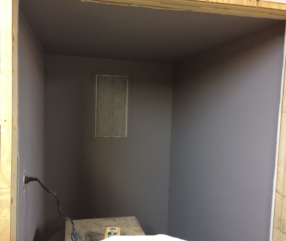 Felix Enterprises Woodworking Projects Work Makeover Part 22 I Painted The Closet Using Leftover Paint From My Dining Room Project So It S A Blue Grey Color M Little Better At Painting Than Am Mudding