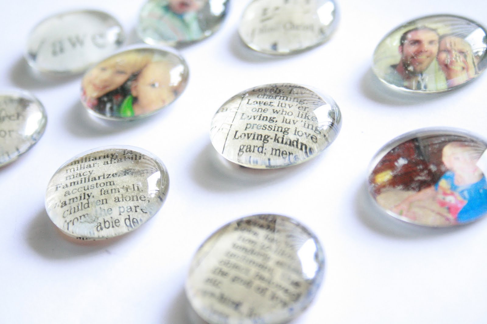 DIY Glass Magnets from Recycled Magazines and Catalogs - Laura