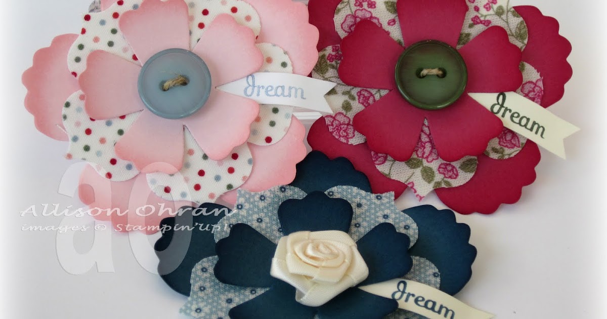 Sweet Impressions: Fabric Flower Magnets