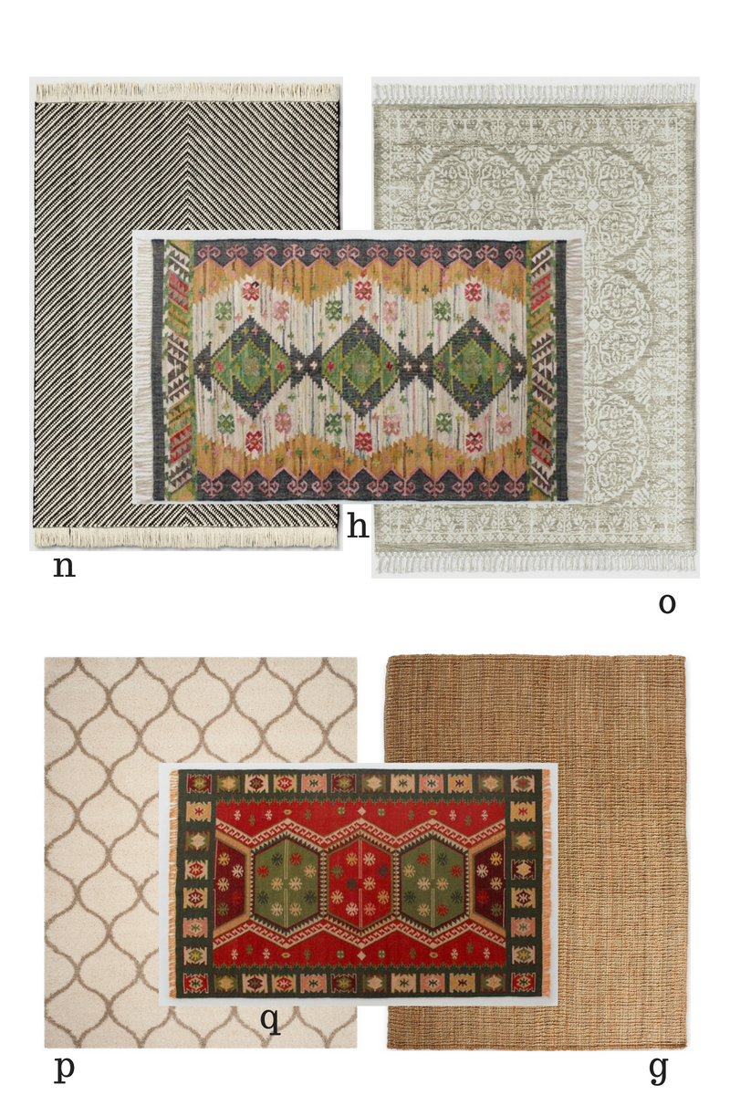 House Homemade Mixing and Matching Rugs in an Open Floor Plan