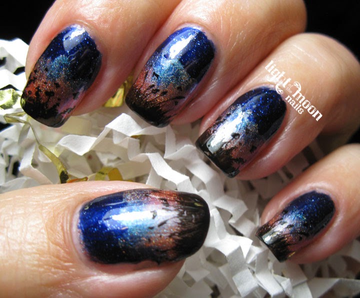 2. Tropical Sunset Nail Art - wide 1