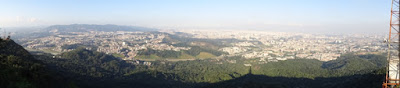 Visão de São Paulo a partir do topo do Pico do Jaraguá, destino da expedição da CRIA Cicloturismo