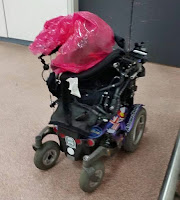 Damaged wheelchair