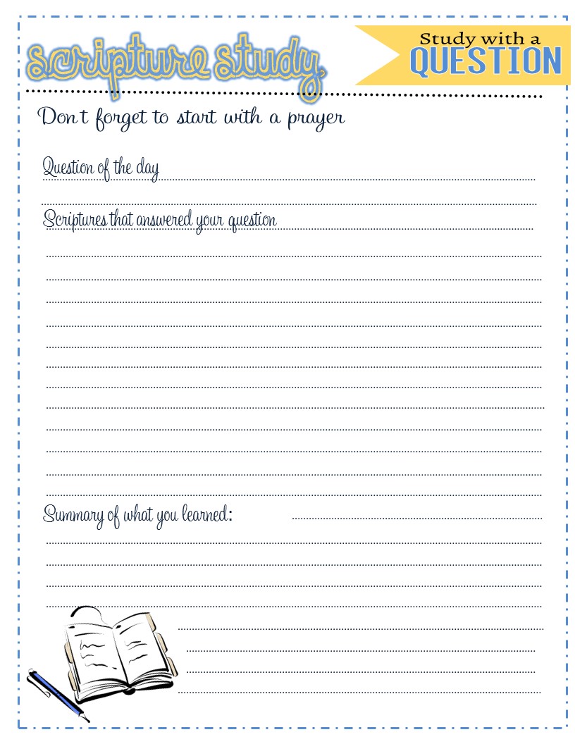 One Willis Family: Scripture Study Journal Printables
