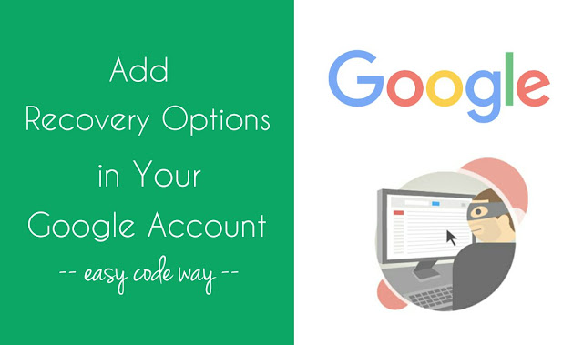 Add or change Google account recovery options