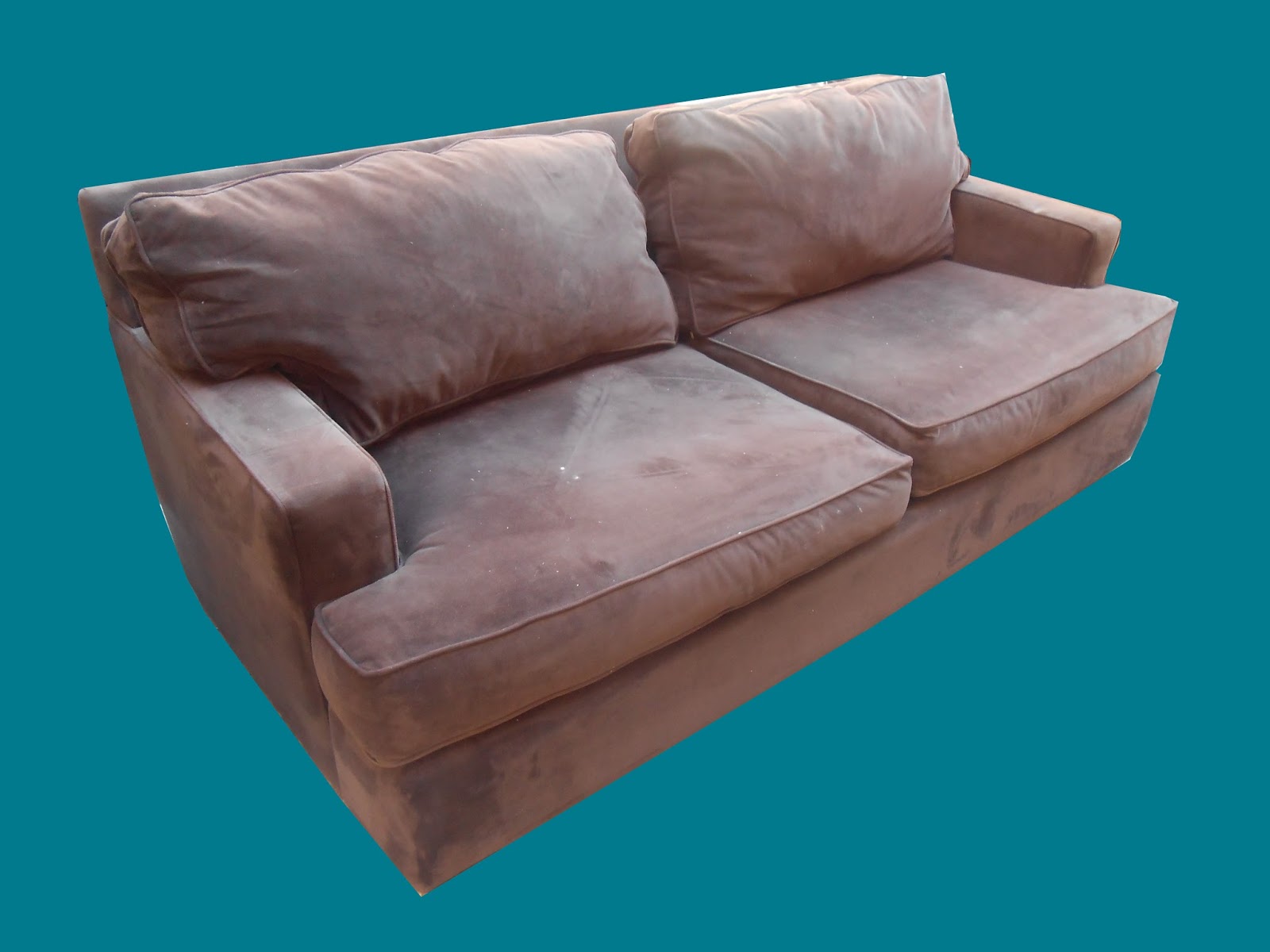 Uhuru Furniture & Collectibles Dark brown microfiber couch SOLD