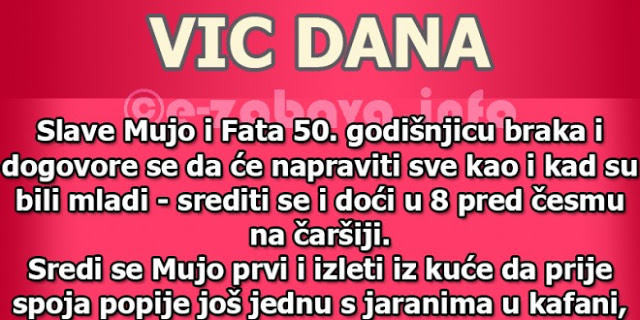 VIC DANA SLAVE MUJO I FATA 50. GODIŠNJICU BRAKA I