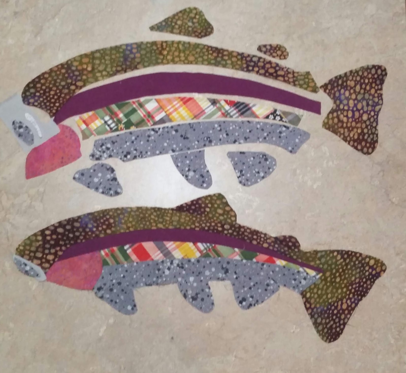 Enchanting Quilts Rainbow Trout The making of a challenge quilt
