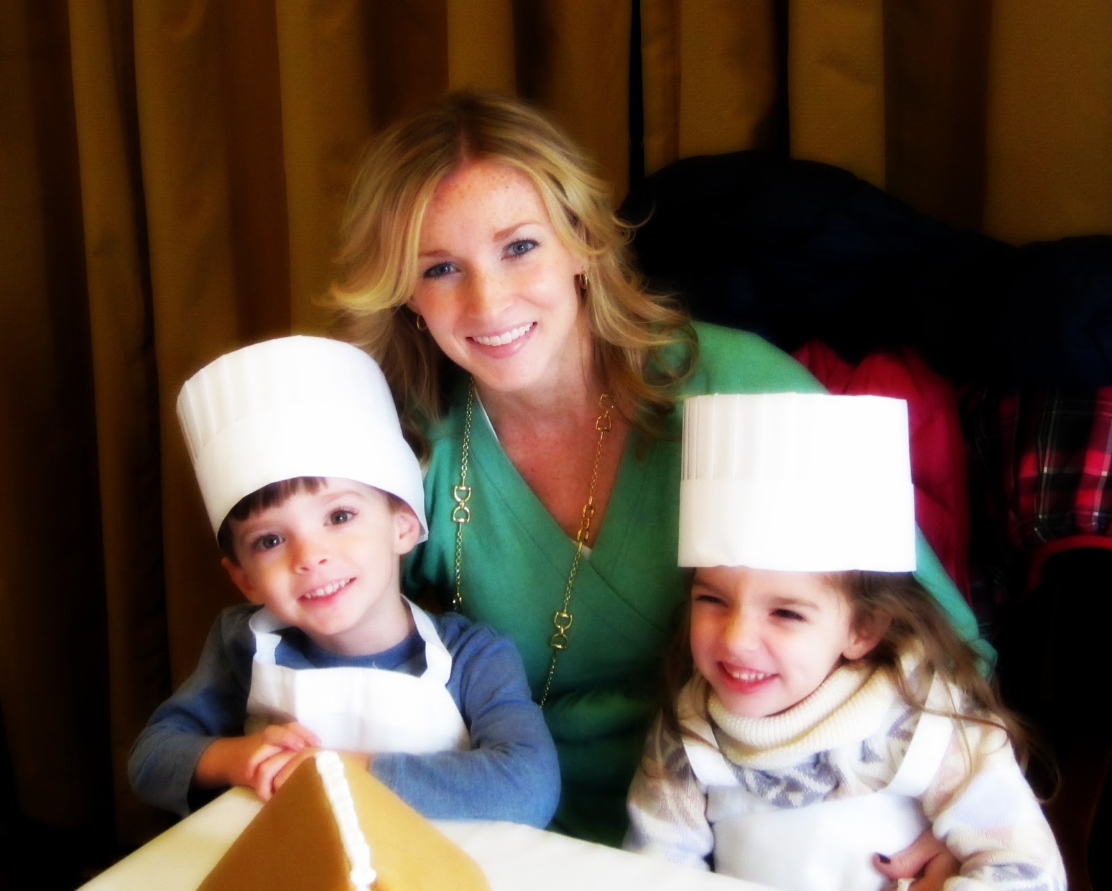 Cooking with kids, Crafts with kids, making gingerbread houses with kids, Boden, CWonder, gold necklace