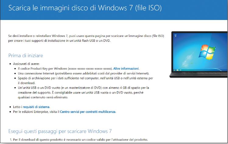 DVD Windows 7 non funziona: come scaricare la ISO gratis