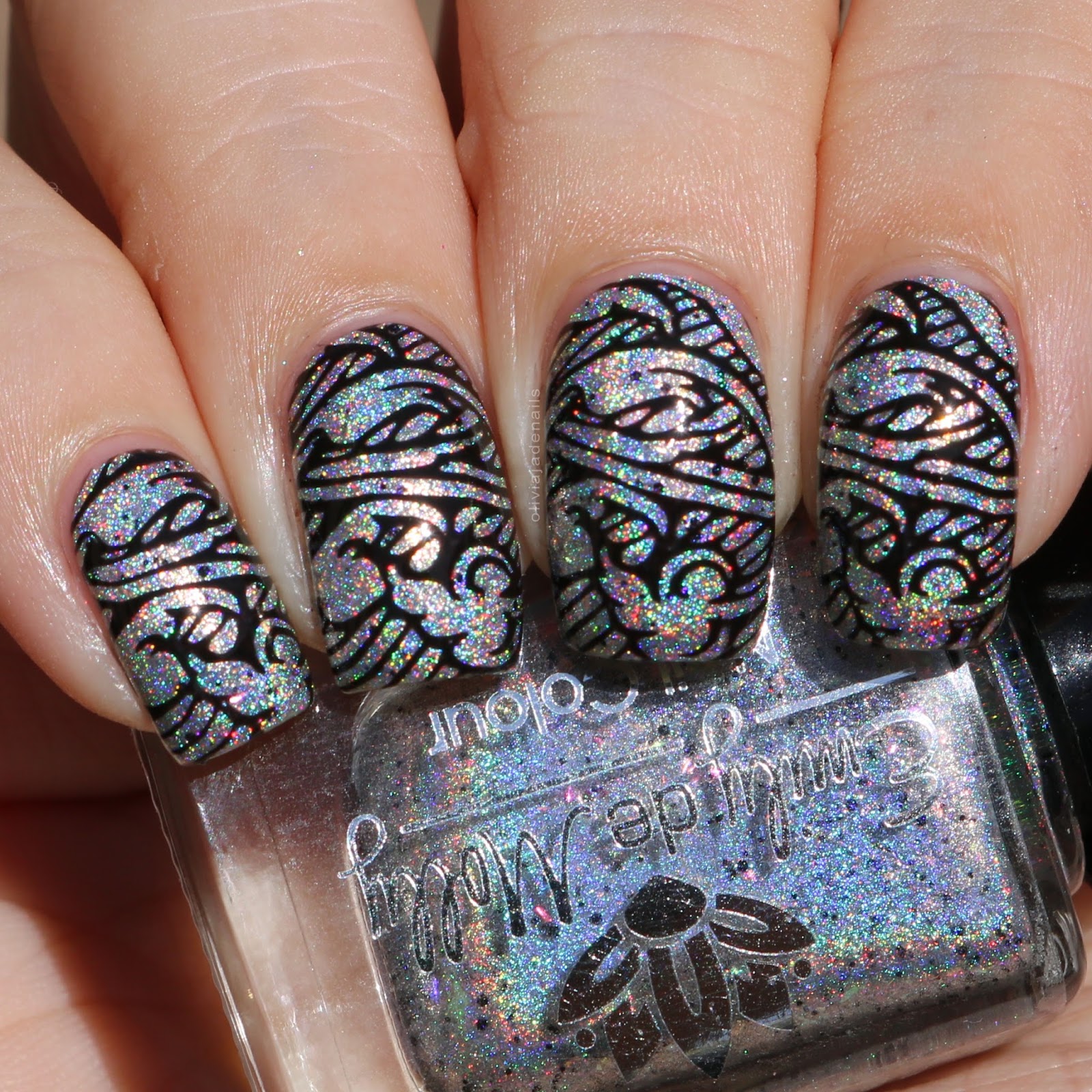 Emily de Molly EDM39 Stamping Plate - Swatches & Review by Olivia Jade Nails