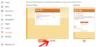 How to Create a Blogger Account 15 blogger template edit HTML