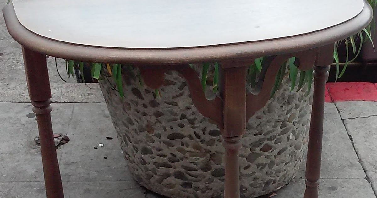 UHURU FURNITURE & COLLECTIBLES SOLD Vintage Half Moon End Table 40