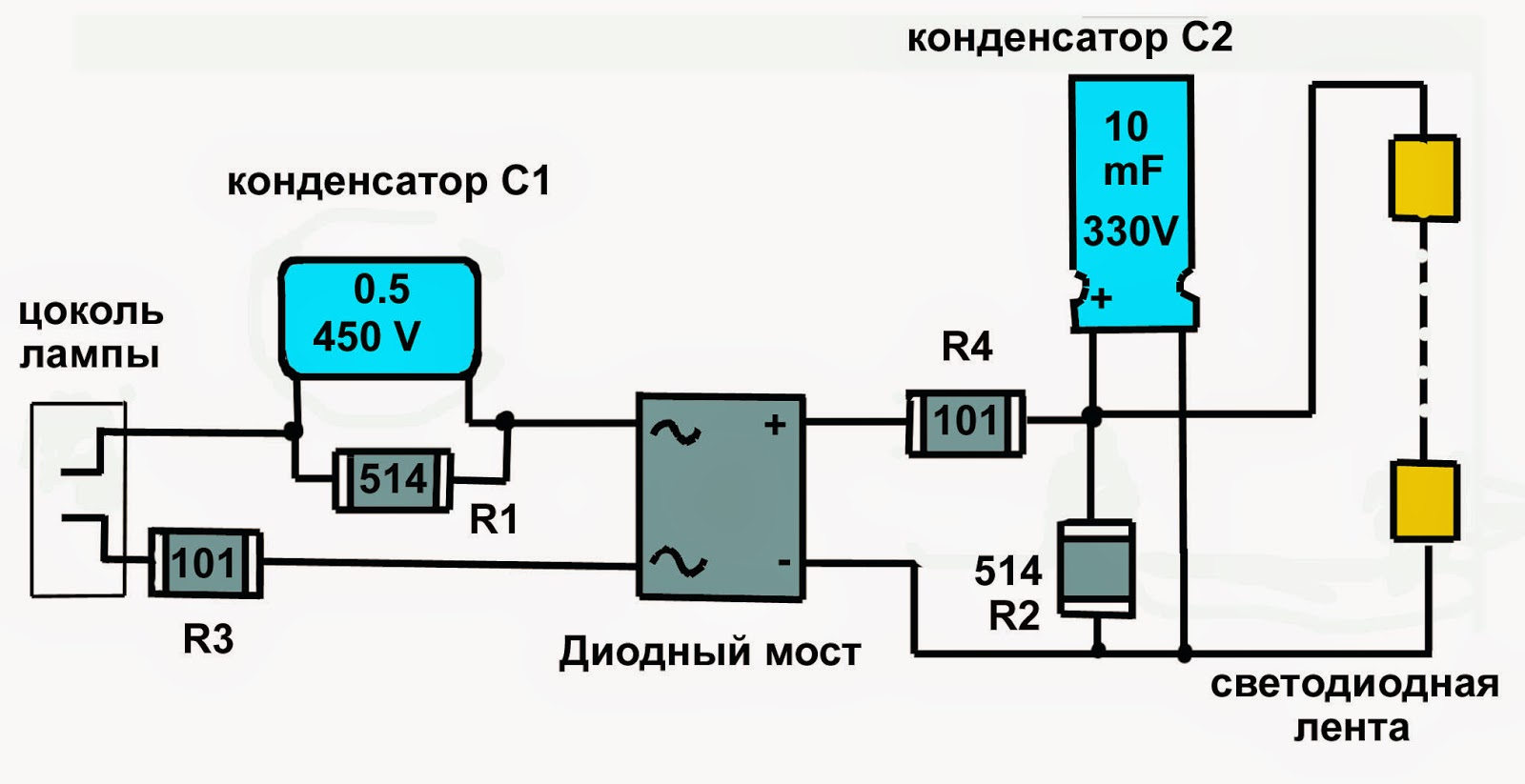 Ремонт светодиодных ламп мигает