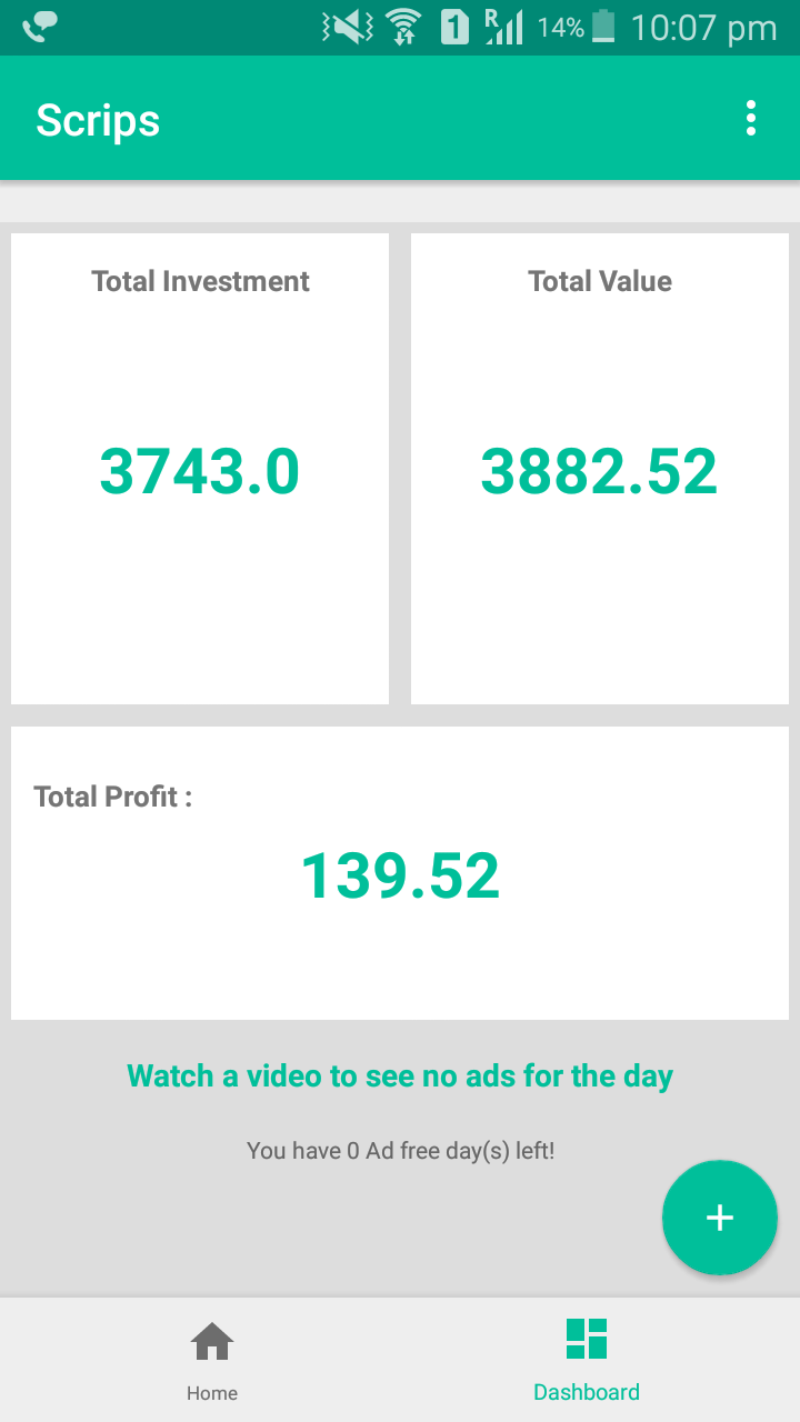 Scrips Stock Tracking and Notification for Android Alpha Data One