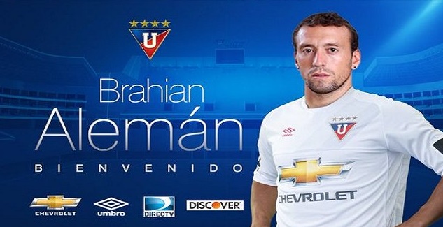 Brahian Alemán es jugador de Liga de Quito este 2016 brahian aleman liga de quito 2016