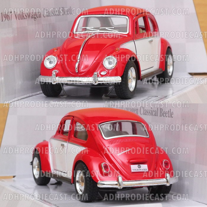 Miniatur VW Beetle / Kodok 1967 Two Colors (Red-32K) Miniatur VW Beetle / Kodok 1967 Two Colors (Red-32K)