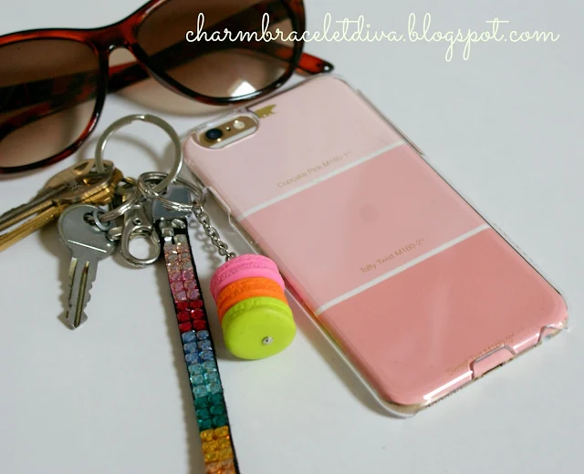 DIY iphone case decorating with paint chips