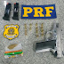 PRF apreende pistola e maconha na BR 343