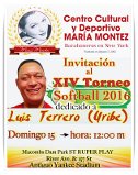 Invitacion XIV Torneod de Softball Maria Montez dedicado a Luis Terrero Uribe‏