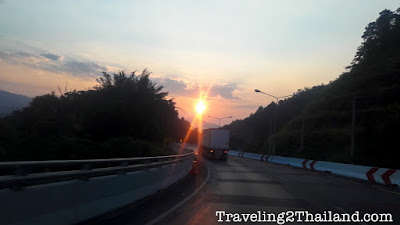 Sunrise on near Uttaradit, Thailand