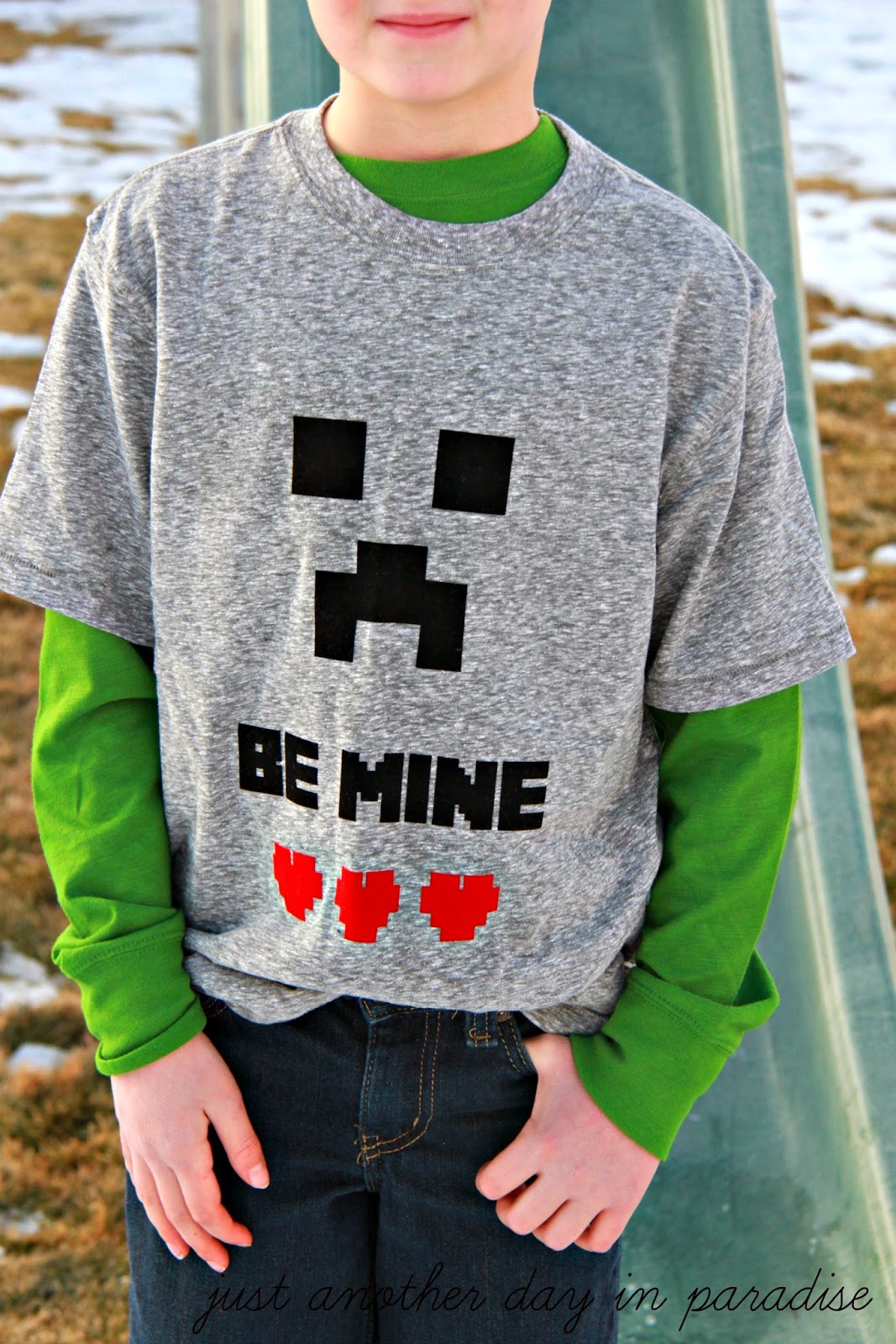 Larissa Another Day: Minecraft Be MINE Valentine T-Shirt