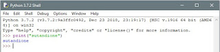python shell python shell 3.7 sutandione