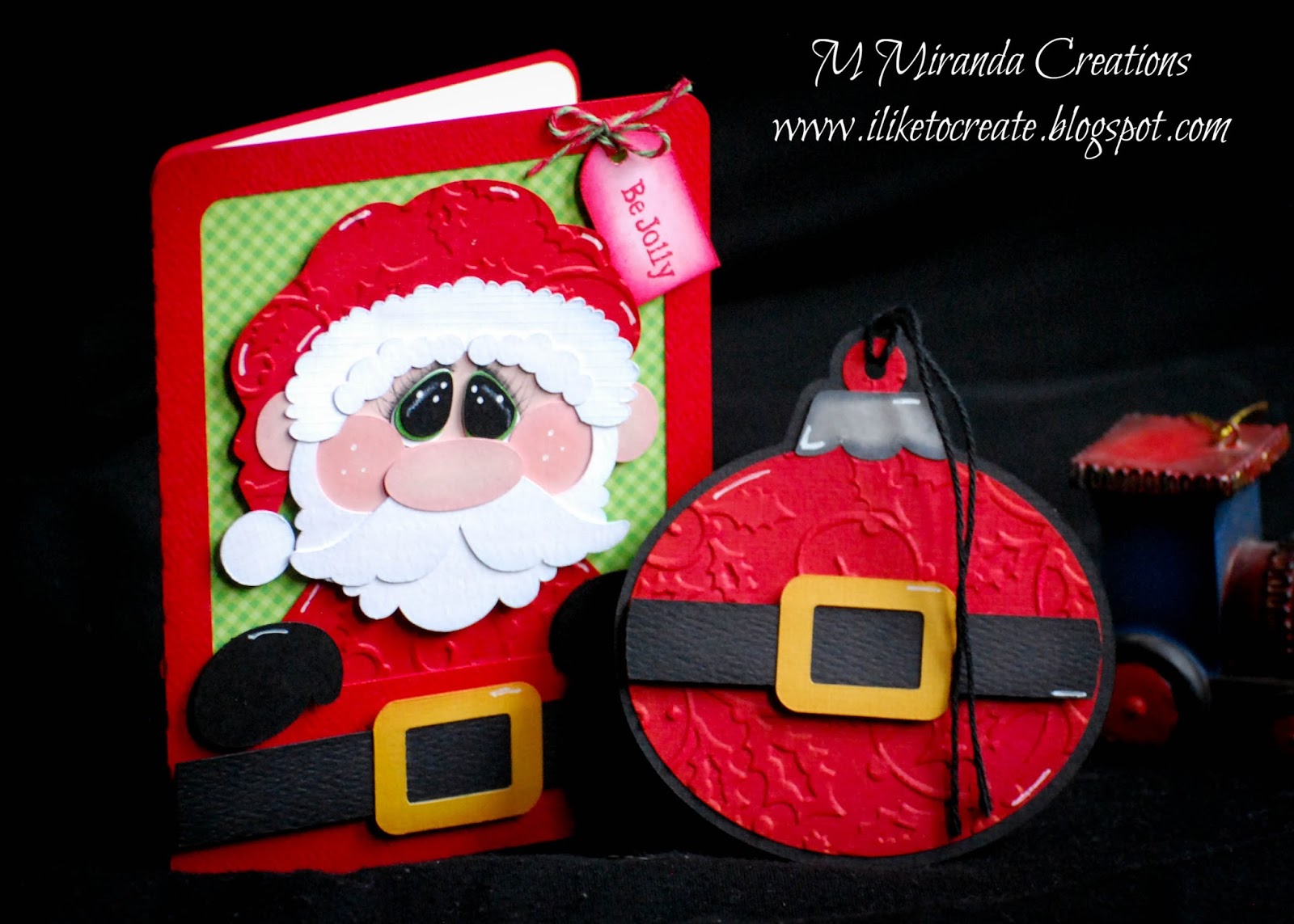 M Miranda Creations: Santa Ornament Tag w/ Card - Day 4 of 12 Days of ...