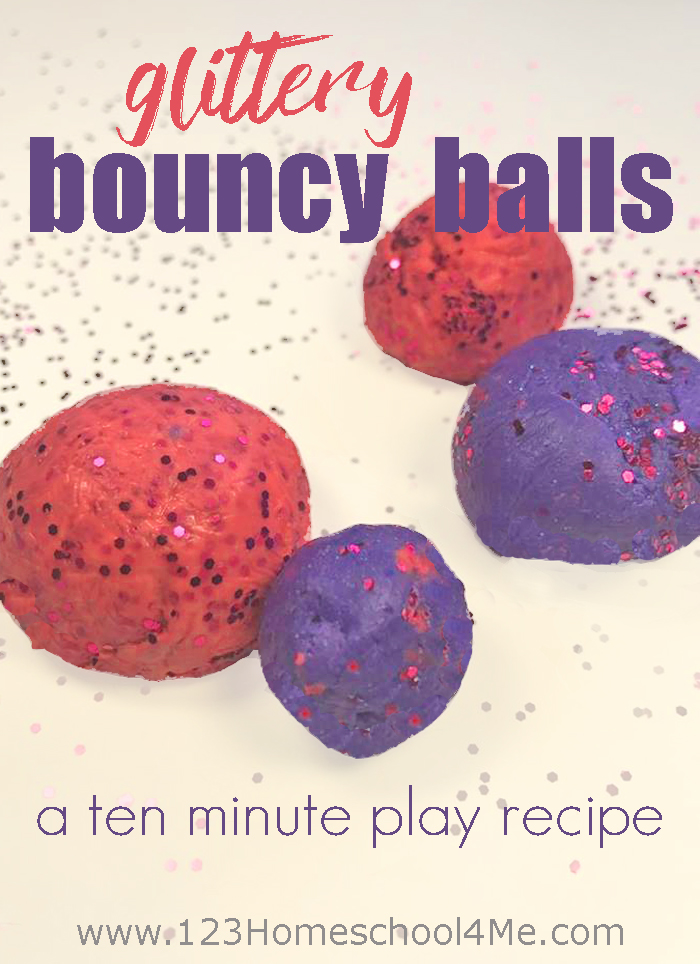 Easy To Make Glitter Bouncing Balls