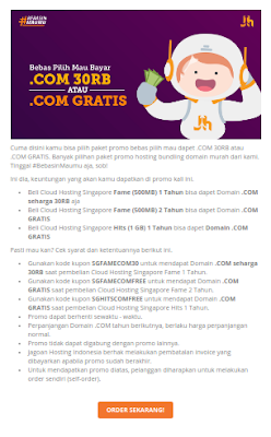 Promo Domain yang wajib kamu pantengin, karena cuma 30 ribu rupiah
