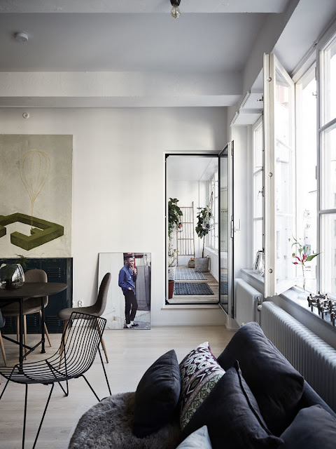 A modern Swedish apartment with industrial style